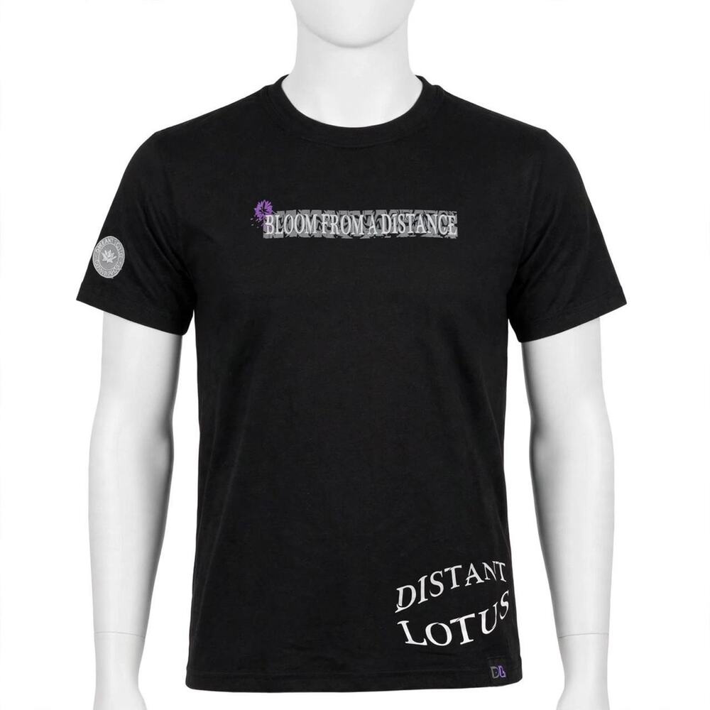 Distant Lotus Bloom from A Distance  Y2K T Shirt Black Men's Size XL